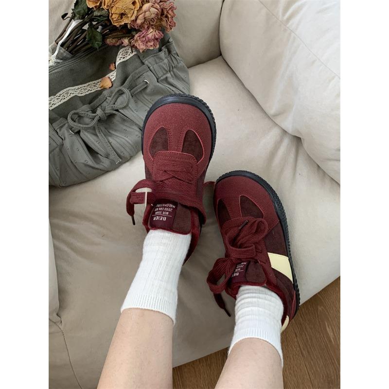 

2 autumn and winter new warm cotton shoes round head retro versatile velvet board shoes casual women s snow boots men 40 бордовий