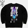 DOLDOL Shark Dog_Mtm-145 Shark Dog Surfing Hawaii Character Graphic Graffiti Design Sweatshirt Long Sleeve