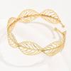 Metal Opening Arm Bracelet Gold Color Arm Bracelet Glamorous Wide Open Bangle  Women's Accessories