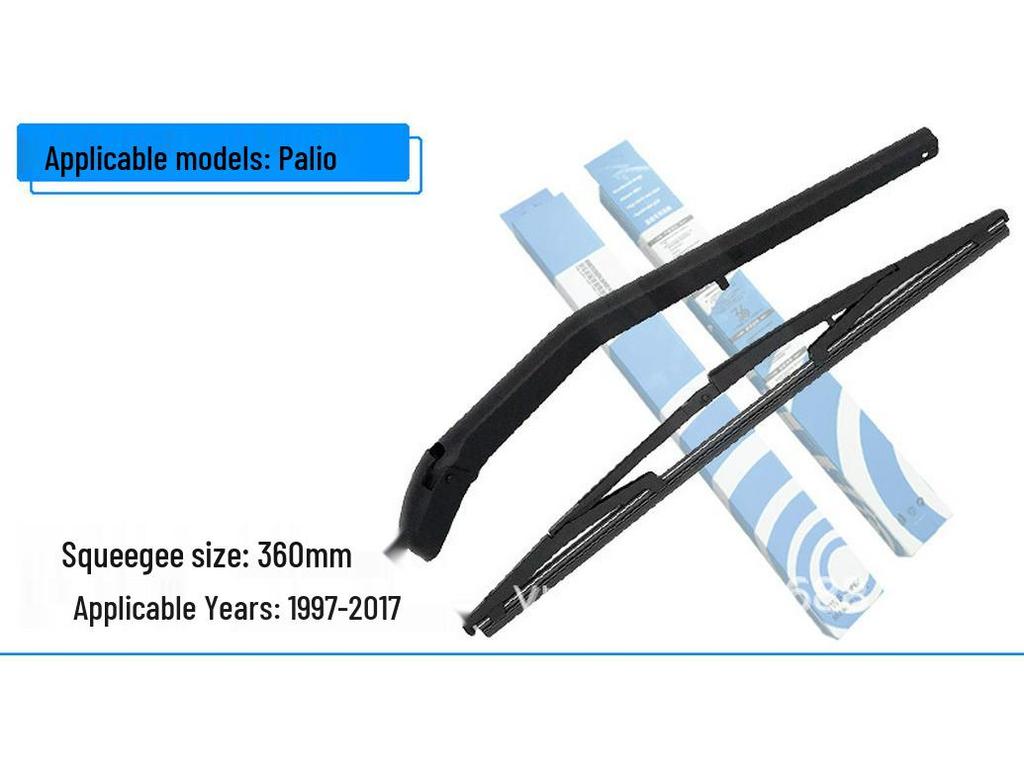 Rear Wiper Blade & Arm for Applicable Fiat Models: Palio, Panda, Bravo, Uno, Tipo (Weekend Wind 500)