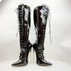 18cmSM Fetisch Kniehohe Stiefel Damen Ballett Stilettos Schnürstiefel Kundenspezifische Weite oder Schmale Passform Beine Unisex Stiefel Stilettos Schuhe