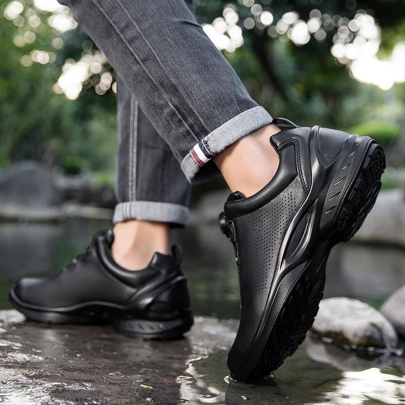 Fashion Leather Men's Casual Shoes Outdoor Running Shoes Non-Slip Male Sneakers Light Men Flats Tenis Masculino Leisure Walk Trainers