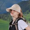 Spring and Summer Outdoor Sunscreen Hat Can Hang Mask Hat Women's Big Brim Shawl Bucket Hat Versatile Fashion Sun Hat