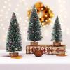 15-30cm Artificial Christmas Tree New Year 2026 Ornament Miniature Mini Snow Frost Tree Christmas DIY Party Home Bar Decoration
