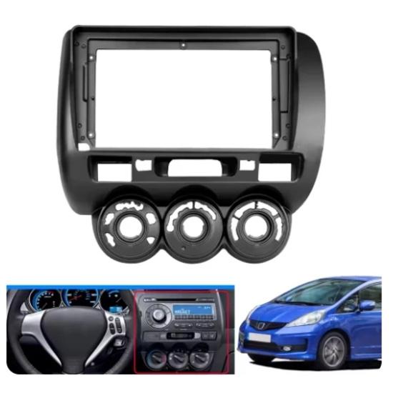Car Stereo Radio Fascia Panel 2 Din Frame For Honda Fit Jazz 2004-2007 Manual A/C Right Wheel