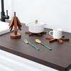 ABMH-Wood Christmas Tree Trivet Set - Includes 5 Foldable Coasters & 1 Stand, Perfect For Hot Dishes And Table Protection