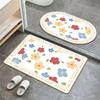 Sweet Flowers Diatom Mud Carpet Moisture-wicking Floor Mat Bathroom Easy To Dry Foot Mat Toilet Can Be Hand-washed Slip-resistant Mat Door Mat