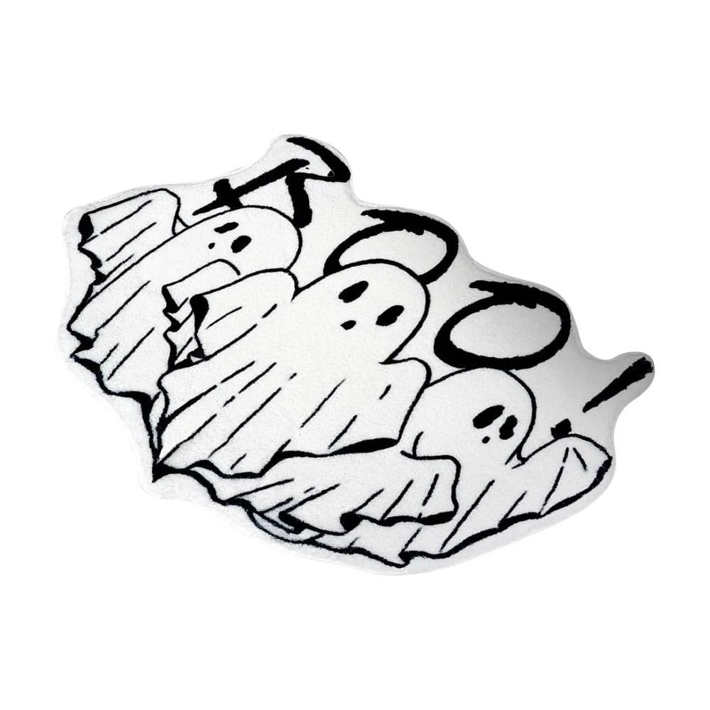 Halloween Cartoon Ghost and Goblins Imitation Cashmere Carpet Home Bathroom Door Decorative Floor Mats Anti-slip Rug Foot Mat