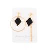 Black Asymmetrical Geometric Hanging Long Earrings For Women Statement Earrings Drop Boucle Oreille Femme Fashion Jewelry Gift