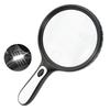 Large Lens Illuminated Handheld Magnifying Glass High Brightness Light Durable ABS Frame Reading Aid for Elderly Gift Option