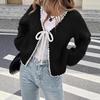 Women's Autumn/Winter Loose Tie-Up Knit Cardigan - Long Sleeve Sweater Top
