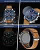 BY BENYAR Chronograph Analog 30M Water Leather Strap Quartz Gift for Available In and Blue Men's Watch, Resistant, Simple, Stylish, Popular, Formal,