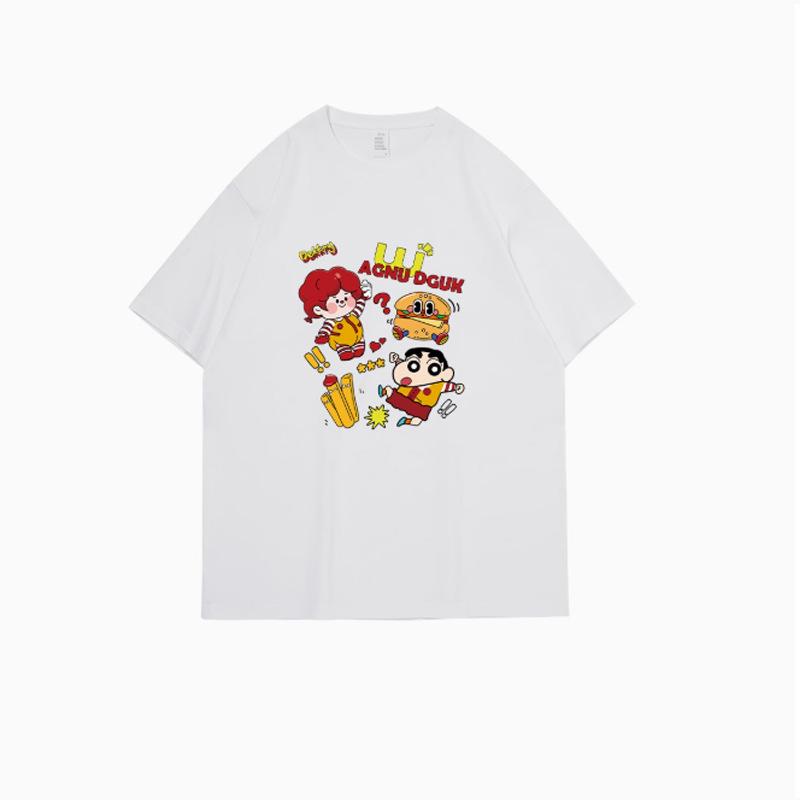 Summer new cartoon cute print design short-sleeved T-shirt women s niche versatile casual top short-sleeved T-shirt women s [recommended 40-47.5kg ] белый