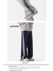 Men's High Waist Striped Sweatpants: Fashionable, Wide-Leg, Elastic, for Spring/Autumn, Perfect for Students.