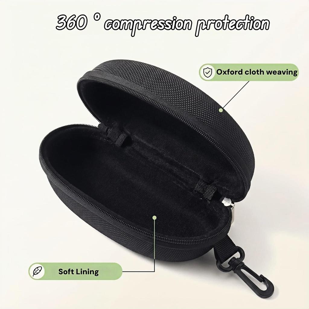 1-11PC Portable Zipper Sunglasses Protector Box Sports Anti Glasses Box Oxford Travel Pack Glasses Case With Hook Storage Boxes