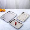 Rustproof Stainless Steel Rectangular Dinner Plate Thickened Baking Pan Barbecue Tray  Doctor