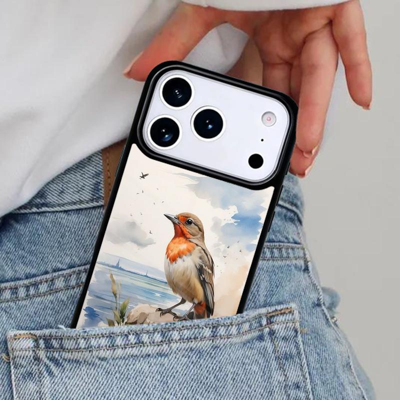 Europäischer Stieglitz Handyhülle für iPhone 16e 15 14 13 12 17 Pro Max Plus Air 17pro Hülle Coque