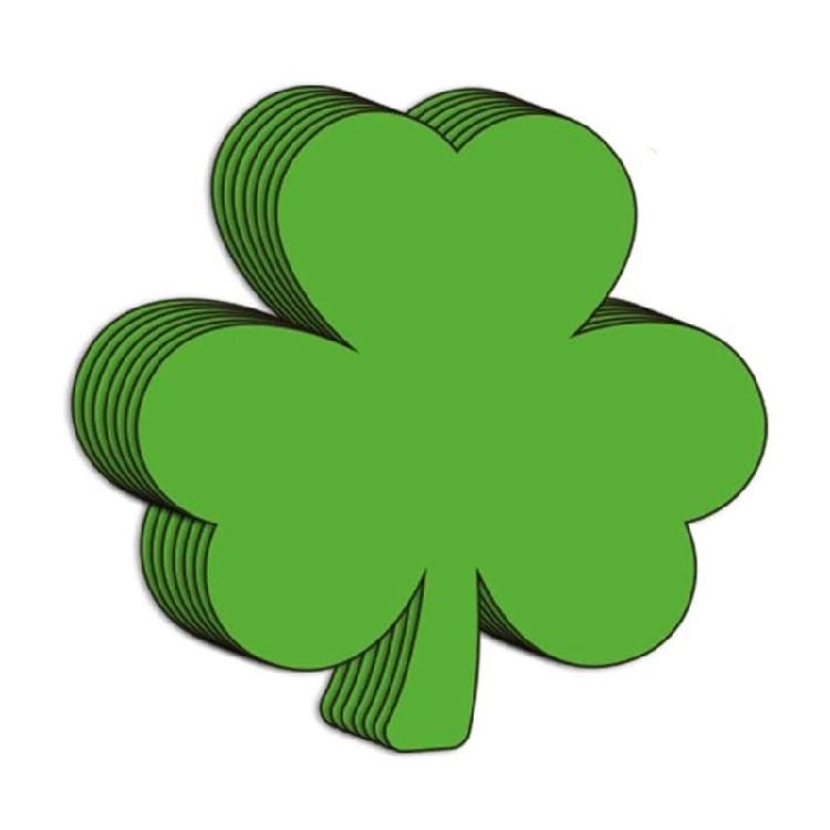 Green Clovers Cards Saint Patrick's Day Decorative Cards Bulletin Board Cards Lovely Shamrock Cards