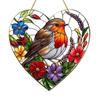 Ornement d'oiseau plat 2D en acrylique – Art mural élégant et minimaliste pour la maison et le jardin