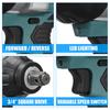 2100N.M 0-3000 IPM 3/4 Inches High Torque Brushless Electric Impact Wrench Cordless Wrench Car Truck Repair Power Tool For 18V Battery
