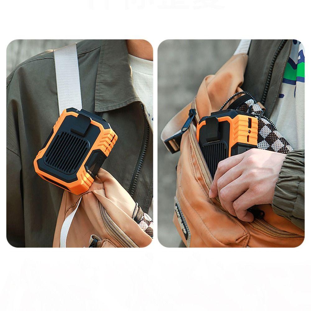 4000mAh Waist Clip On Fan Power Bank Mini Electric Fans Durable Waist Mounted Fan Sports