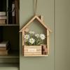 Wall Plant Holder for Entryway Wooden Planter, Creative Hanging Flower Pot Basket Indoor Plants Decorative Art Home Faux Flowers, Rustic Decor Living
