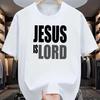 JESUS IS LORD Christian Quote Print TShirt Unisex WoUnisex Casual Cotton Tee Summer Short Sleeve Graphic T Shirts Unisex Tops