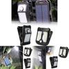 Solar Powered Led Clamp Light With Motion Sensor For Outdoor Camping And Patio Decor