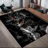 Black & White Gundam Anti-Slip Floor Mat, Rectangular Carpet for Bedroom, Living Room, Sofa Area & Game Room, Home Decor