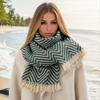 Fashion Winter Warm Plaid Print Travel Hijab Scarf Women Thick Cashmere Blanket Shawl Wraps  Brand Pashmina Poncho Bufada
