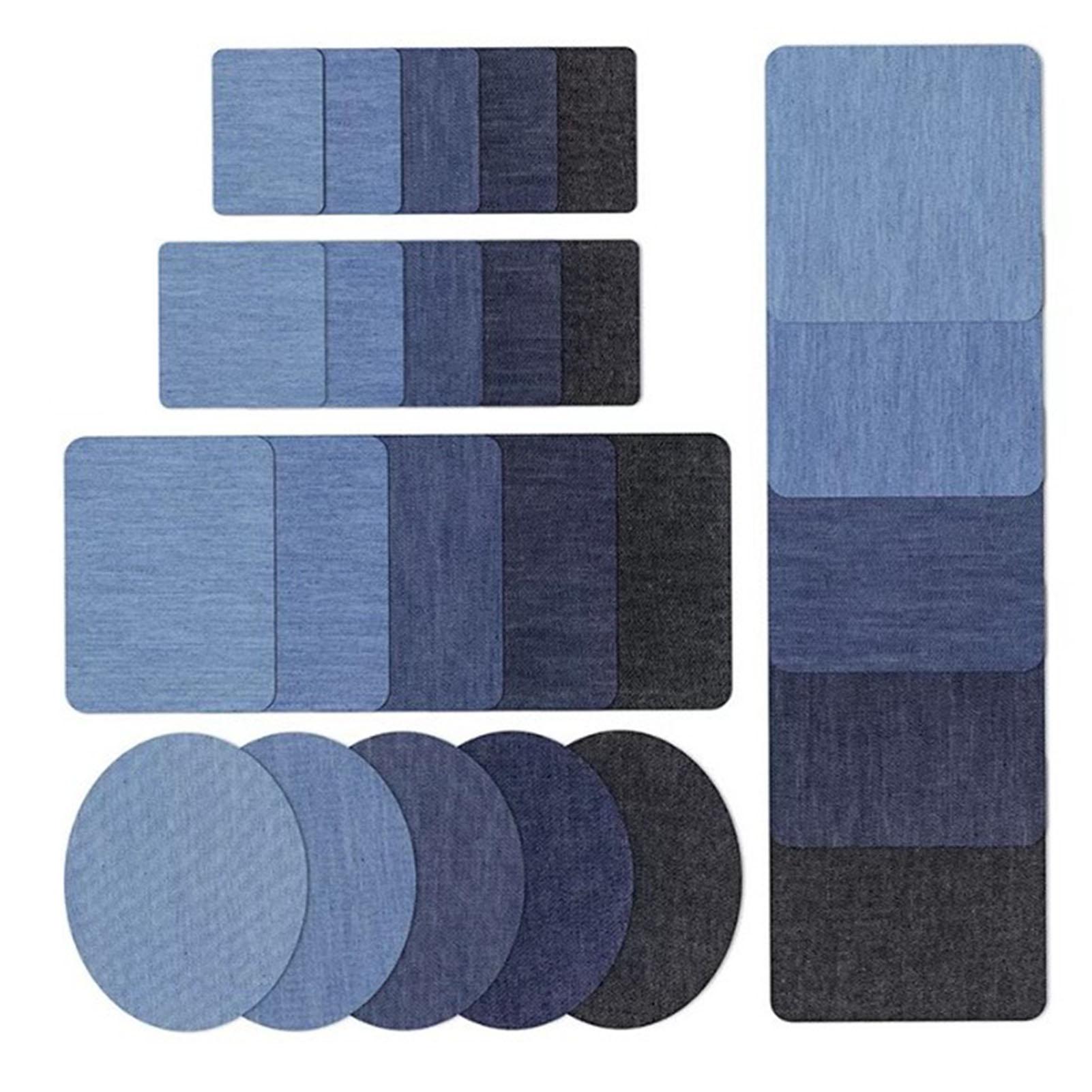 

25 шт. Джинсовые вышитые нашивки Овальные Прямоугольные Приглаживаемые утюгом Джинсовые нашивки для ремонта для курток и рубашек