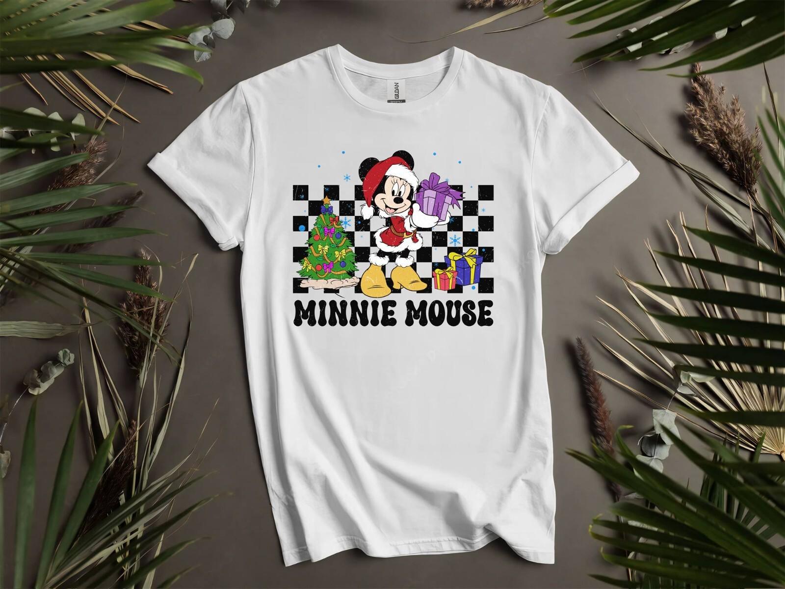 Minnie Mouse Christmas Gift T-shirt T shirt Men Women Unisex Tshirt I191 S