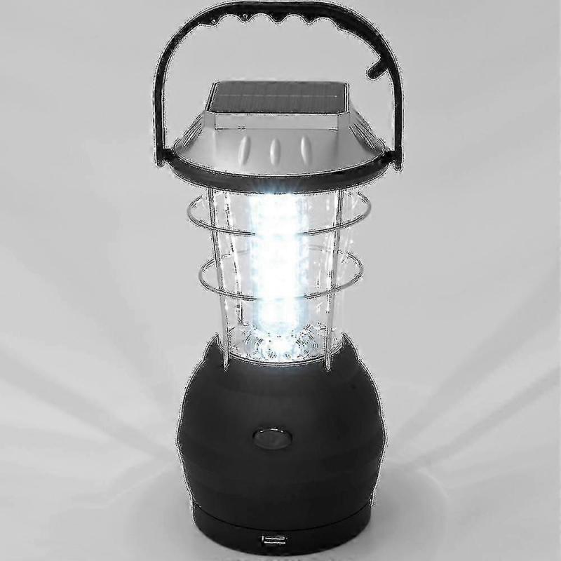 Solarlaterne, Handkurbel-Dynamo, 36 LEDs, Campinglaterne, Notlicht - A