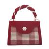 Plaid Red Wedding Bag 2024 New Model Niche High-end Bridal Bag for Women Stylish Crossbody Handbag