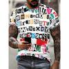 T-shirt z cyfrowym drukiem 3D dla nastolatków i mężczyzn, z krótkim rękawem, wszechstronny, oddychający