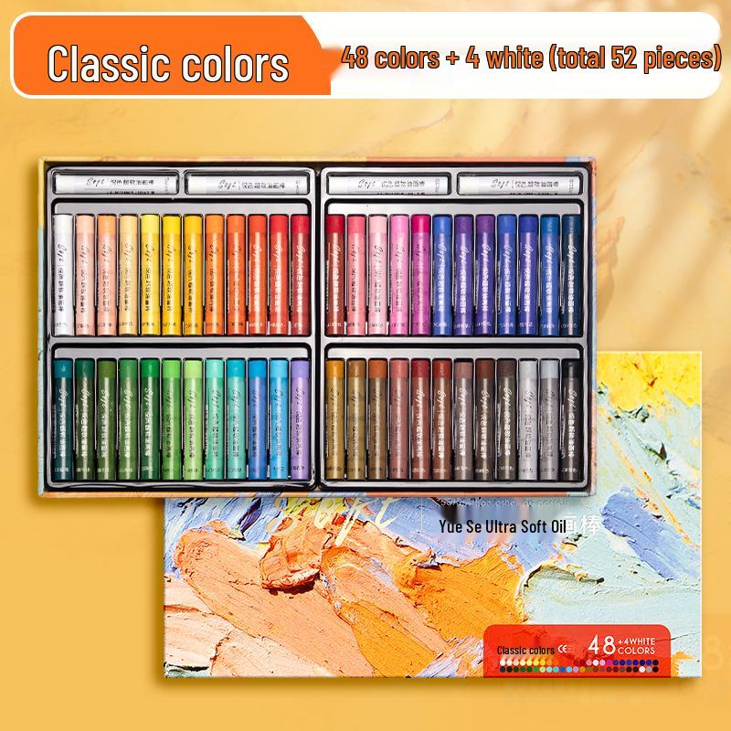 Kaba Bear 48 Farben Morandi Ölpastellkreiden für Grundschüler - Weiche, lebendige 3D-Kunst-Wachsmalstifte