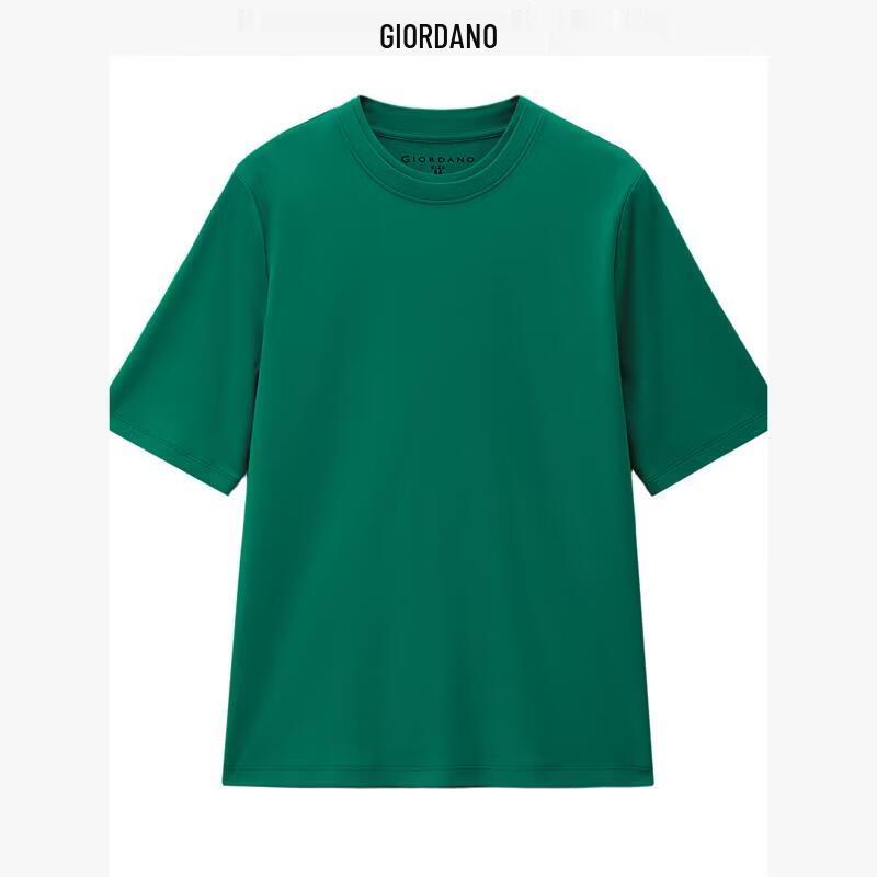 Giordano Women s Pure Cotton Solid Color Round Neck T-Shirt M