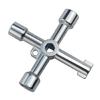 6 Function Crossing Key Wrench For Square Triangular Hexagonal Round Holes Zinc Alloy Ergonomic Grip Industrial Maintenance Tool