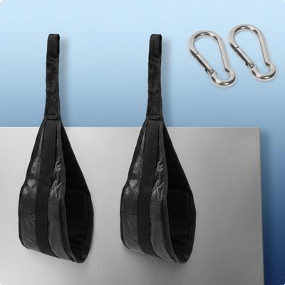 2 Pieces Pullup Leg Raise Straps Comfortable Padding Hanging Ab Large Steel Carabiners for
