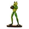 Yoga Frog Statue Cartoon Couple Frog Figurine Resin Sports Frog Sculpture Home Office Desktop Decoration Ornament