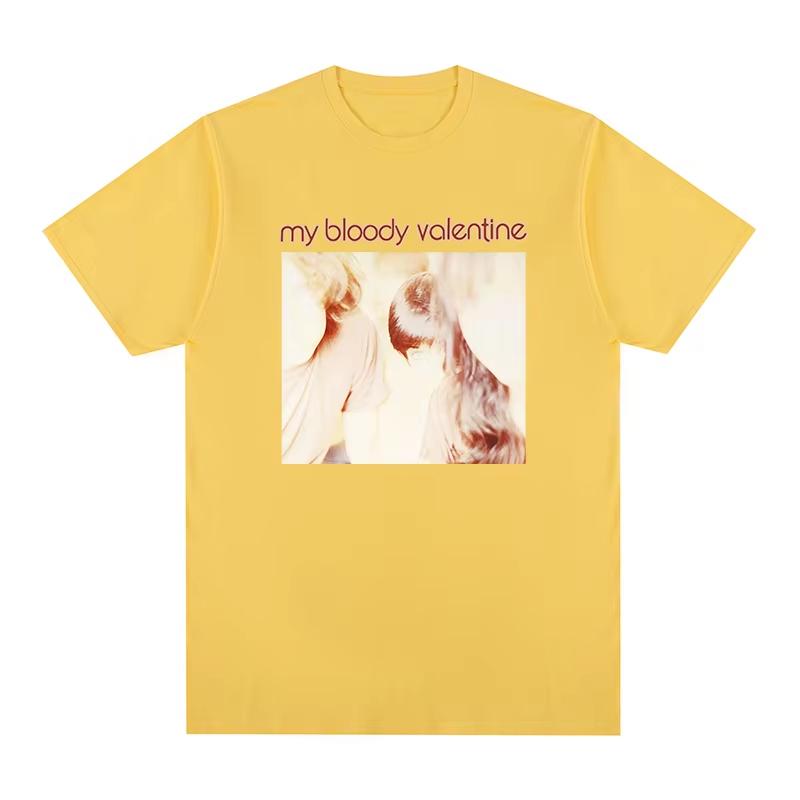 Men's & Women's New Vintage T‑Shirt with My Bloody Valentine and Slowdive Shoegaze Rock Band Graphic Print Women And Men T-shirt