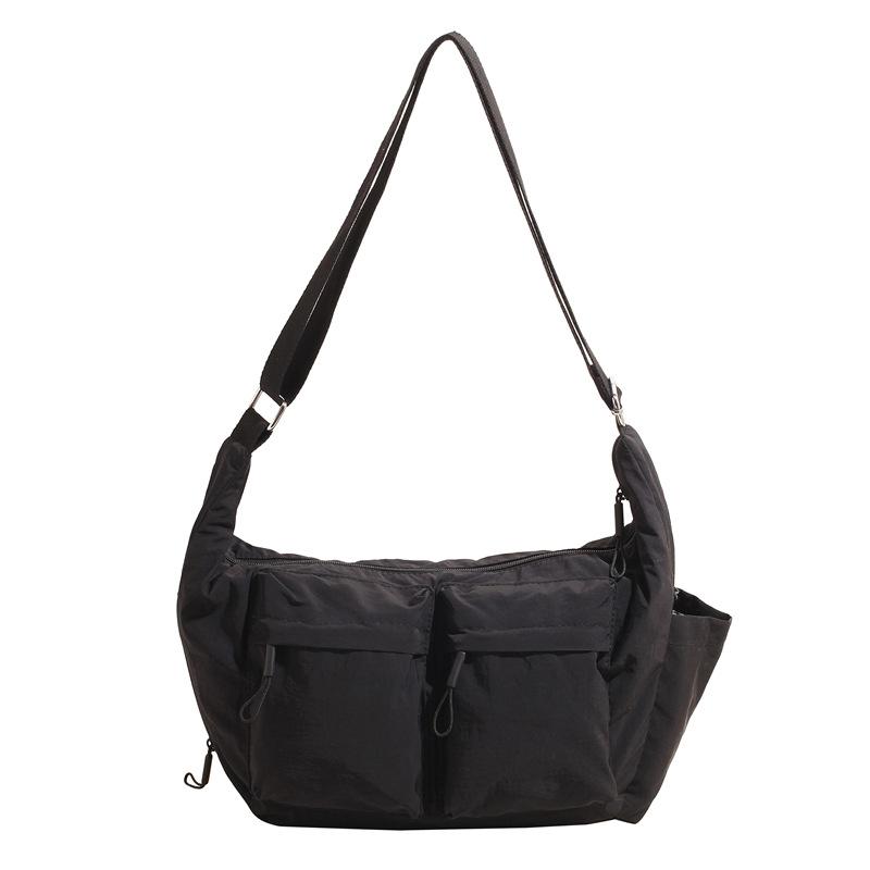 Men's and Women's Casual Messenger Bags Women's Shoulder Bags Large Capacity Multi-pocket Canvas Bags Outdoor Sports Bags