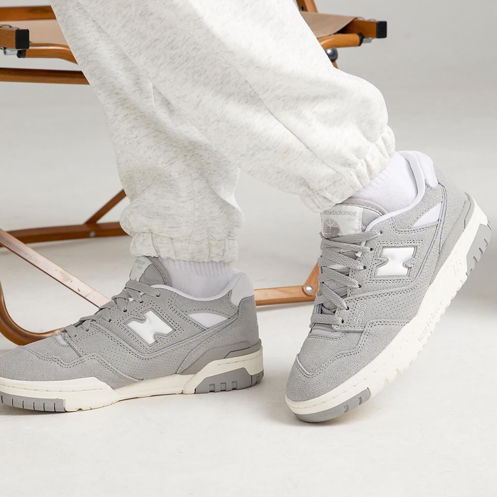 New Balance 550 Suede Pack - Concrete Unisex Sneakers Grey White Sea-Salt BB550VNB