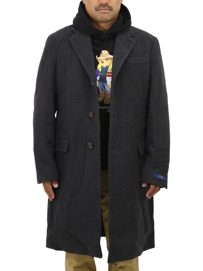 POLO Ralph Lauren Wool Melton Chesterfield Car Size CHRHTR Men's Coat, Small, 01010080, [Used]