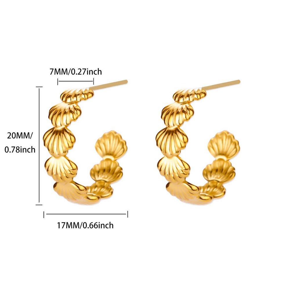 Unique Starfish Sun Stud Earrings: Trendy European-American Design for Daily Commute