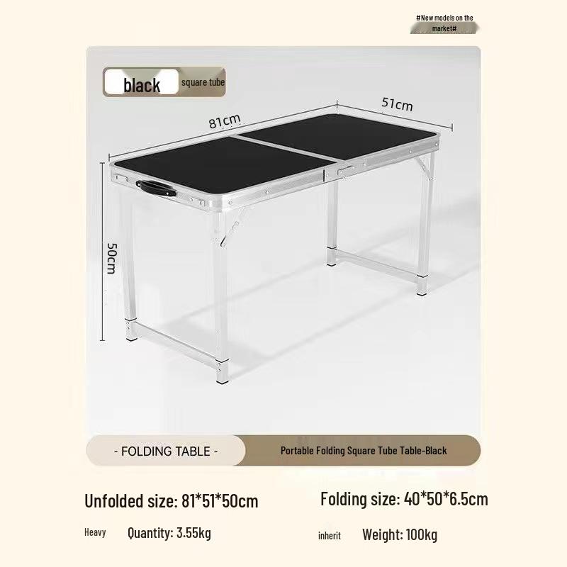 Portable Outdoor Camping and Market Folding Table