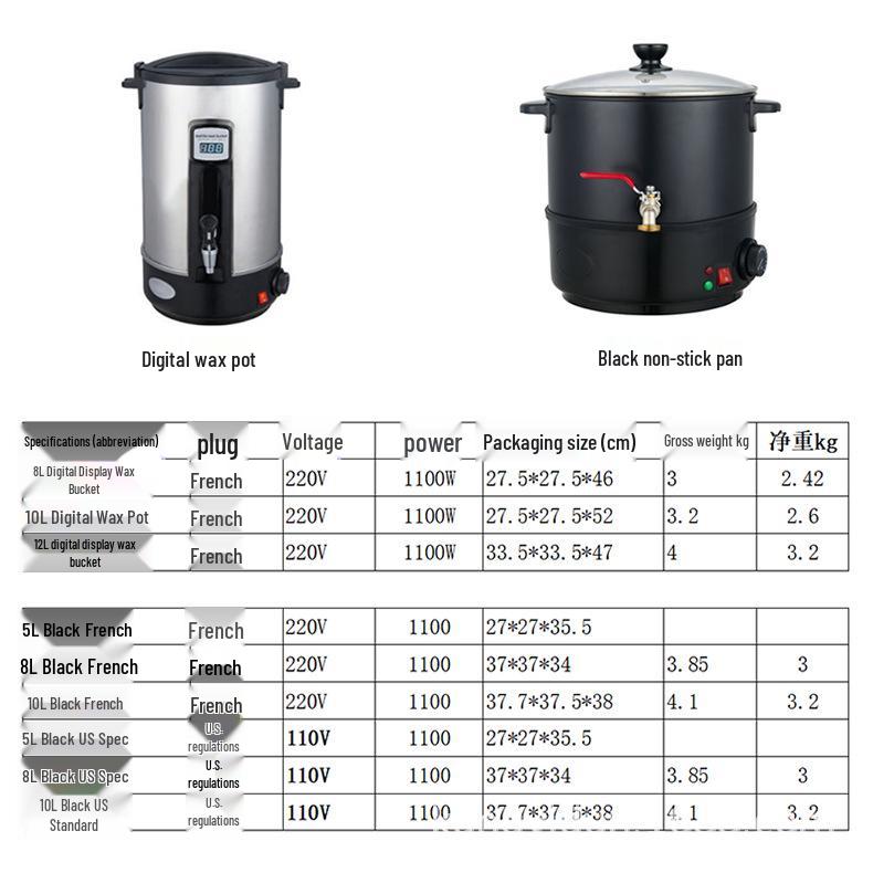 European Standard Stainless Steel Wax Melter - Large Capacity Beauty Salon Wax Melting Machine
