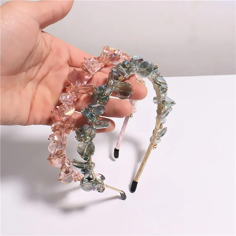 Korean Dongdaemun Luxury Crystal Hairpin French Style Elegant Headband For Women Perfect For Banquets Formal Occasions