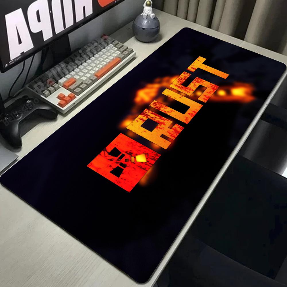 Spiel Rust Mauspade Computer-Mauspad PC-Gamer-Mausmatte Laptop XXL 900x400mm Gummi-Maus-Teppich Tastaturmatte