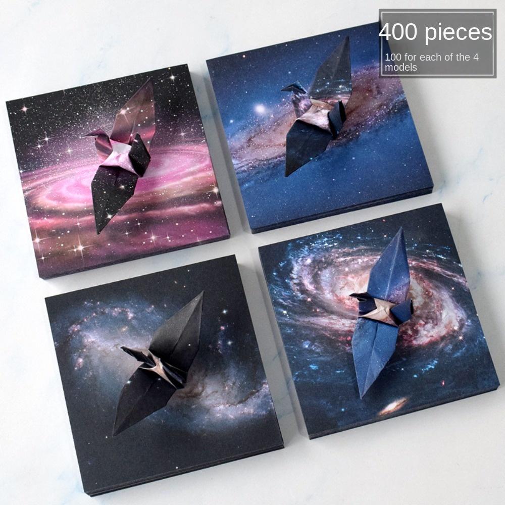 400 st Handgjort Färgglatt Viket Papper Scrapbooking Stjärnbilder Origami Papper Dekorationer